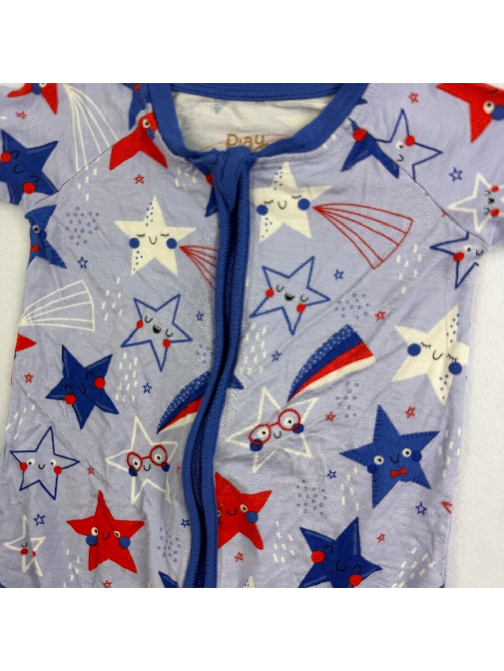 Play by Little Sleepies Baby Romper 12-18M Stars Bamboo Zip Pajamas - Picture 3 of 6